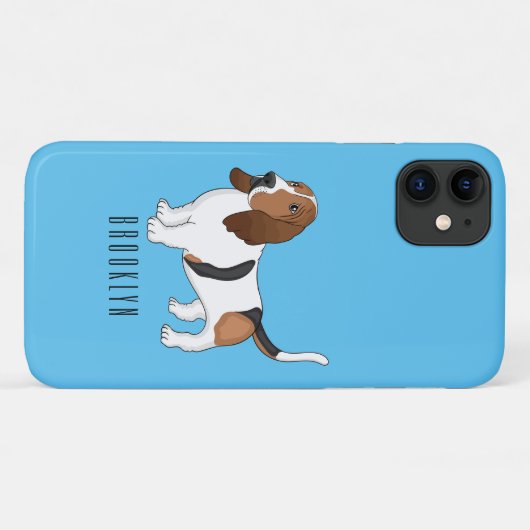 Basset hond cartoon illustratie Case-Mate iPhone case (Achterkant (horizontaal))