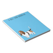 Basset hond cartoon illustratie notitieblok (Schuin)