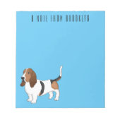 Basset hond cartoon illustratie notitieblok (Voorkant)