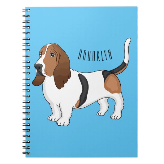 Basset hond cartoon illustratie notitieboek (Voorkant)