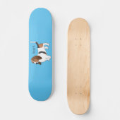 Basset hond cartoon illustratie persoonlijk skateboard (Voorkant)