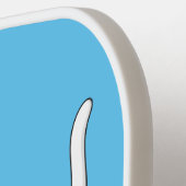 Basset hond cartoon illustratie pickleball paddle (Links Detail)