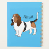 Basset hond cartoon illustratie planner (Achterkant)