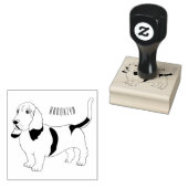 Basset hond cartoon illustratie rubberstempel (Gestempeld)