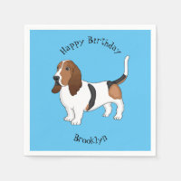 Basset hond cartoon illustratie