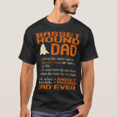 Basset Hond Dad als normale vader veel koeler T-shirt (Voorkant)