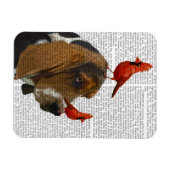 Basset Hond en vogels Magneet (Horizontaal)