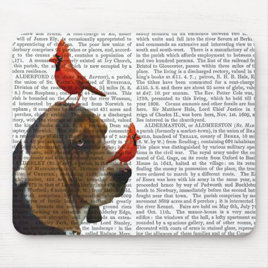 Basset Hond en vogels Muismat (Voorkant)