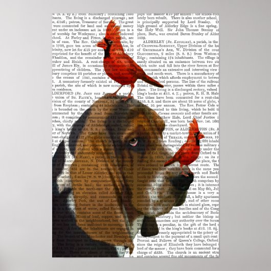 Basset Hond en vogels Poster (Voorkant)