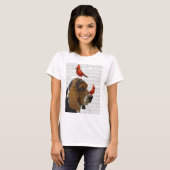 Basset Hond en vogels T-shirt (Voorkant volledig)