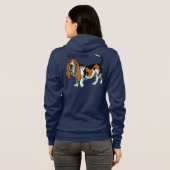 basset hond hoodie (Achterkant volledig)