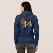 basset hond hoodie (Achterkant volledig)