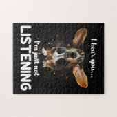 basset hond ik hoor dat je niet luistert legpuzzel (Horizontaal)