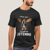 basset hond ik hoor dat je niet luistert t-shirt (Voorkant)