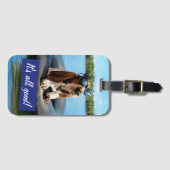 Basset Hond in zonnebril Bagagelabel (Voorkant (horizontaal))