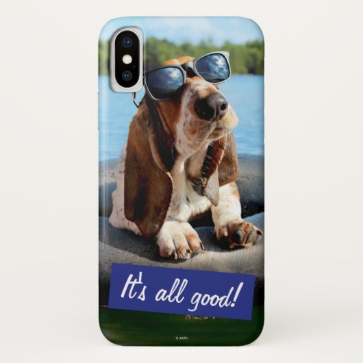 Basset Hond in zonnebril Case-Mate iPhone Case (Achterkant)