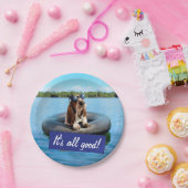 Basset Hond in zonnebril Papieren Bordje (Feest)