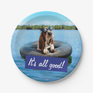 Basset Hond in zonnebril Papieren Bordje