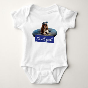 Basset Hond in zonnebril Romper