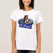 Basset Hond in zonnebril T-shirt (Voorkant)