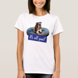 Basset Hond in zonnebril T-shirt