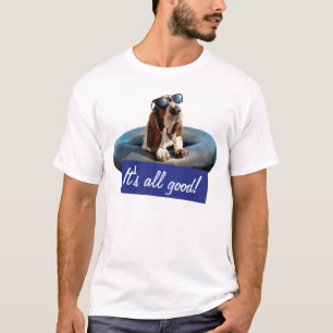 Basset Hond in zonnebril T-shirt