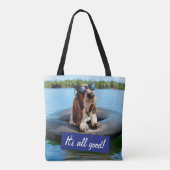 Basset Hond in zonnebril Tote Bag (Achterkant)