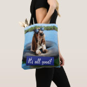 Basset Hond in zonnebril Tote Bag (Dichtbij)