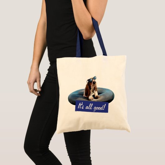 Basset Hond in zonnebril Tote Bag (Voorkant (product))