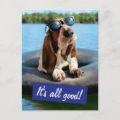 Basset Hond in zonnebril Uitnodiging Briefkaart (Voorkant)