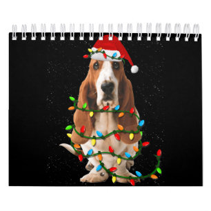basset hond kerstmis grappige hondshond kalender