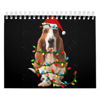 basset hond kerstmis grappige hondshond kalender
