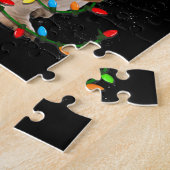 basset hond kerstmis grappige hondshond legpuzzel (Zijkant)