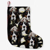 BASSET HOND KLEINE KERSTSOK (Voorkant)