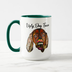 Basset Hond lelijke mok van het gezicht van de hon