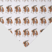 Basset Hond met snoeprietpapier Tissuepapier (Detail)