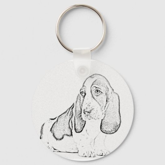 Basset hond sleutelhanger (Voorkant)