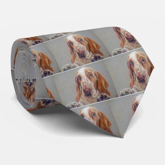 Basset hond stropdas (Opgerold)