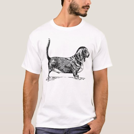 Basset hond t-shirt (Voorkant)