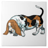 basset hond tegeltje (Voorkant)