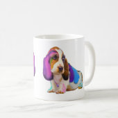 Basset Hond vol kleuren Mok (Voorkant rechts)