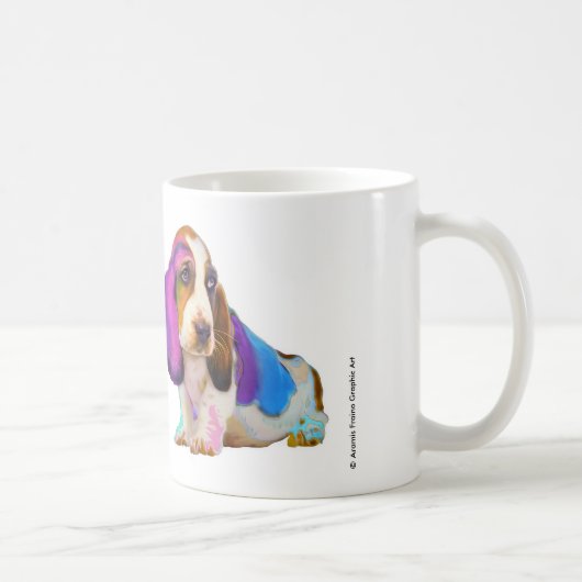 Basset Hond vol kleuren Mok (Rechts)