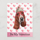 Basset Hondbe My Valentijn Dog Valentijnsdag Feestdagenkaart (Voorkant)