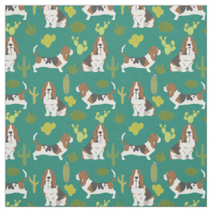 Basset-hondcactus stof - hondenweefsel voor quilt