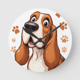 🐶 Basset Hondenpootafdruk Thuis Cadeau Klok 🕒