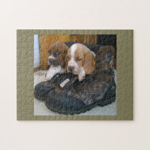 Basset hondpuppy puzzel legpuzzel