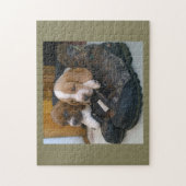 Basset hondpuppy puzzel legpuzzel (Verticaal)