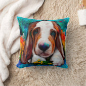 Basset hondshond schattige kussen (Deken)