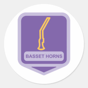Basset Horns Icon Stickers