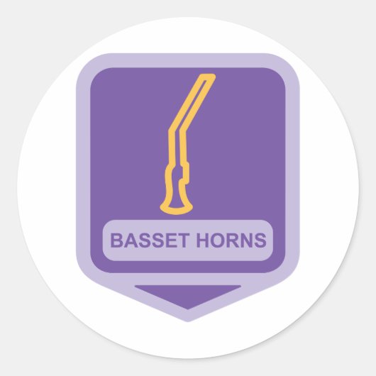 Basset Horns Icon Stickers (Voorkant)